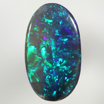 SOLID BLACK OPAL Bright sparkling golden green and turquoise